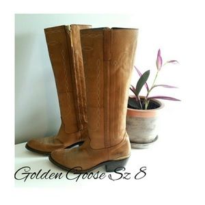 Golden Goose SZ 38 Distressed Brown Boots Western